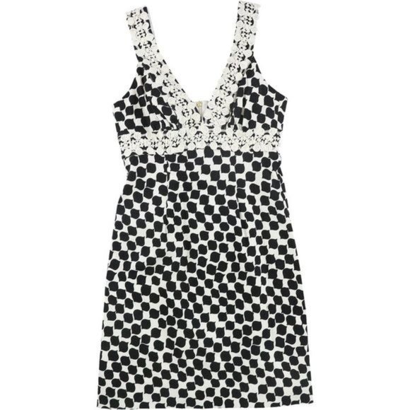 NWT Trina Turk Size 14 Secret Sheath Party Dress Lace MSRP$298 USA Black/White - Picture 15 of 15